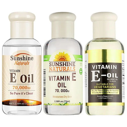 75ml Vitamin E Oil Face Serum Oil Shrink Pores Anti Wrinkle Aging Freckle Anti-wrinkle Lightens Dark Spots Repair Face Skin Care