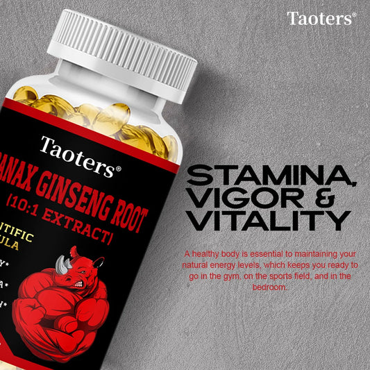 Panax Ginseng Root Capsules - Ashwagandha Extract Supplement,Provides Energy, Muscle Strength for Adults