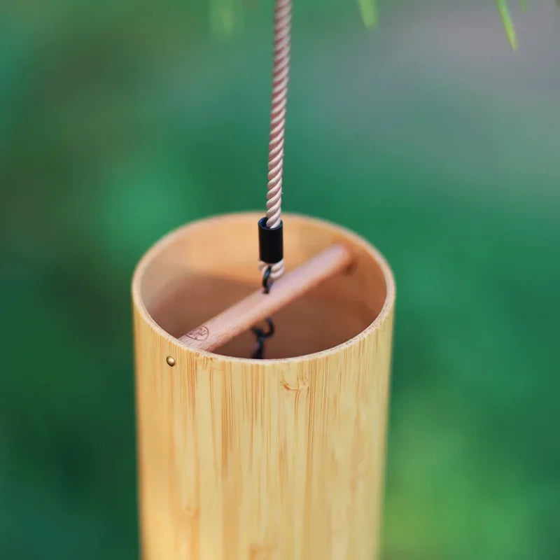 Chord G-B-D-C Bamboo Wooden Wind Chimes Handmade Japan Style Windchime for Outdoor Garden Patio Home Decor Meditation Relaxation