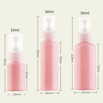 30PCS 10-50ML Colored Plastic Perfume Spray Bottle Fine Sprayer Refillable Travel Container Home Plants Aromatherapy Beauty Care