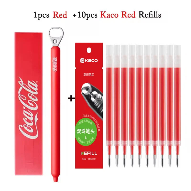 New KACO x Sprite Limited Edition Gel Pen,Dual Ball Pen Quick Drying Stylo 0.5mm Click Smooth Writing For School&Journaling