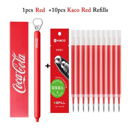 New KACO x Sprite Limited Edition Gel Pen,Dual Ball Pen Quick Drying Stylo 0.5mm Click Smooth Writing For School&Journaling