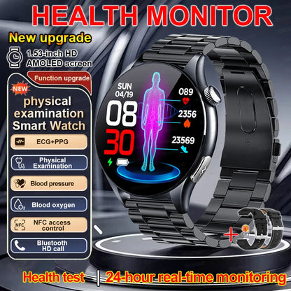 2026 New Smart Watch ECG+PPG Health monitoring Blood pressure UricAcid  Fitness Tracker Clock Sport Call Smartwatch Custom dial