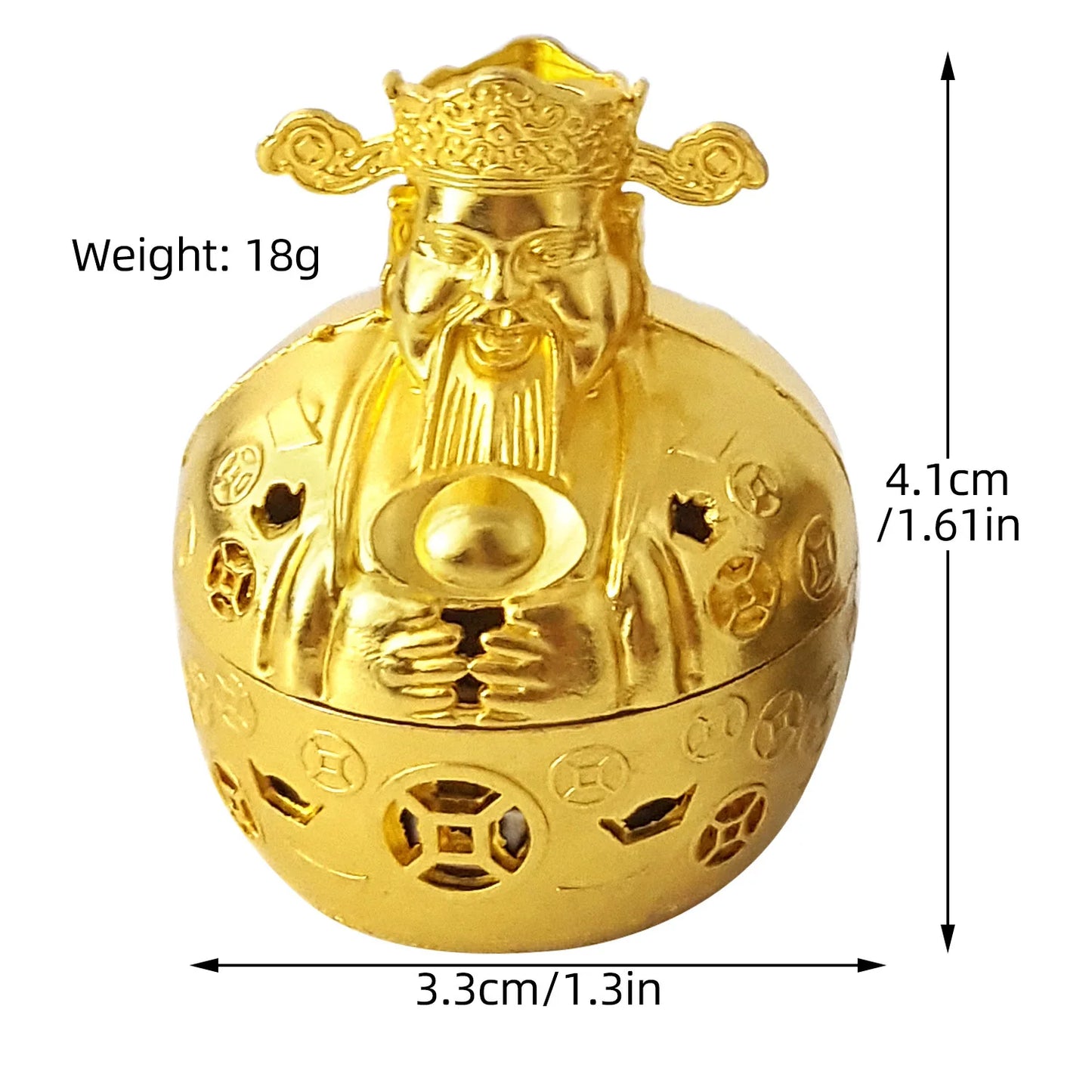 God of Wealth incense burner, incense road aromatherapy burner, tea ceremony ornament, household indoor sandalwood burner