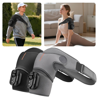 Electric Shoulder Masssager With Heat & Vibration Cordless Heating Pad With Remote Control Both Shoulder Muscle Relaxation Wrap