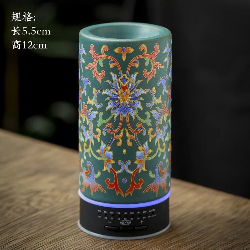 Electronic Incense Burner Enamel Ceramics Charge At Regular Time Temperature Regulation Incense Burner Ornament Gift Box
