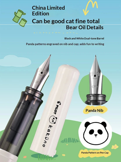PILOT Fountain Pen Lightweight Barrel SMILEY Cute Panda Nib/Cap Practice Pen Business School Journaling Gift Japanese Stationery