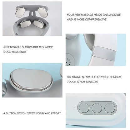 4-Head Cervical Massager Smart Neck & Shoulder Massager With Heat Relaxation USB Rechargeable Electric Neck Massager Unisex 2025