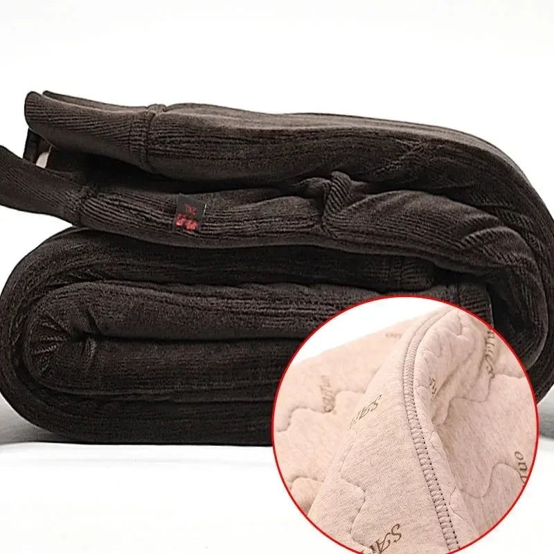 Thicken Velvet Pencil Pants Winter Women Down Cotton Warm Big Size 5xl Slim Pantalones High Waist Ankle-length Leggings Spodnie