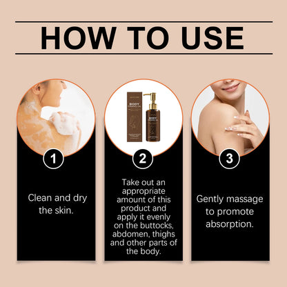 Moisturizing and firming body oil, improves dryness and roughness, easy to absorb during massage, makes skin smooth and radiant