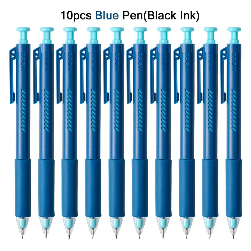 KACO ON ZERO Shake Gel Pen,0.5mm Black Retractable Refillable Ink Pen Smooth Writing ST Nib For Homework,Exam,Signing,Journaling