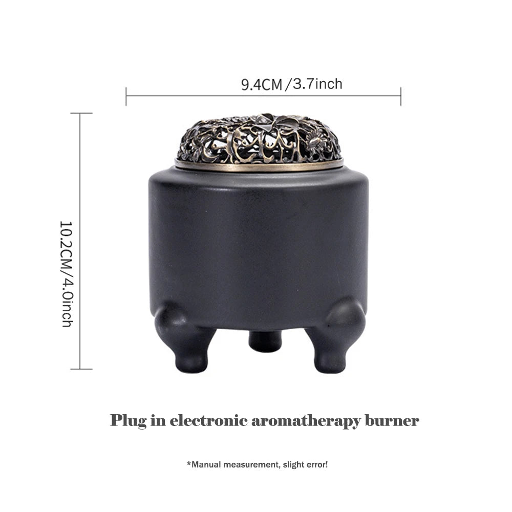 Antique lotus Plug-in style incense burner, Digital electronic temperature regulating Aromatherapy burner, Tea room decorations