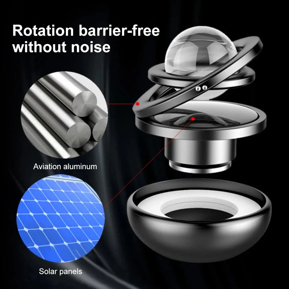 Solar Car Air Freshener Rotating Aromatherapy Diffusing Durable Perfume Diffuser Auto Fragrance Deodorant Car Interior Decor
