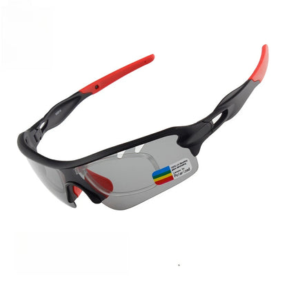 Polarized Sports Sunglasses Cycling Sun Glasses for Men Women with 5 Interchangeable Lenes for Running Driving