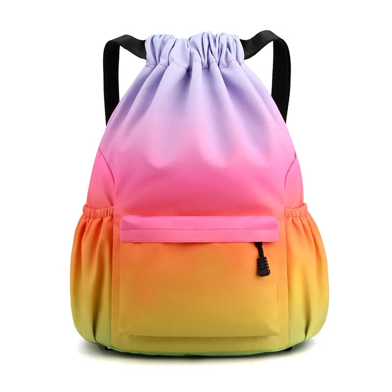 Strap Pocket Drawstring Backpack Waterproof Bag Large Capacity Colorful Backpacks Outdoor Sports Fitness Travel Bag Dropshipping