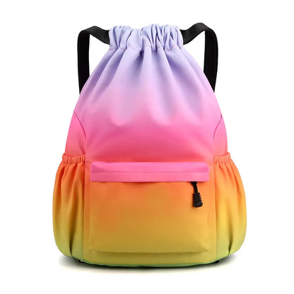 Strap Pocket Drawstring Backpack Waterproof Bag Large Capacity Colorful Backpacks Outdoor Sports Fitness Travel Bag Dropshipping