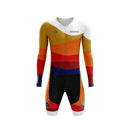 MEN'S Triathlon Trisuit World Championship Long Sleeve Dragon Skinsuit RIGHTTRACK Swimming Cycling Running Competition Appare