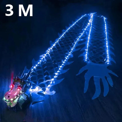 Red Green Light Dragon Dance For Children Adults Chinese Funny Fitness Dragon Set New Year Traditions Activities Festival Gifts