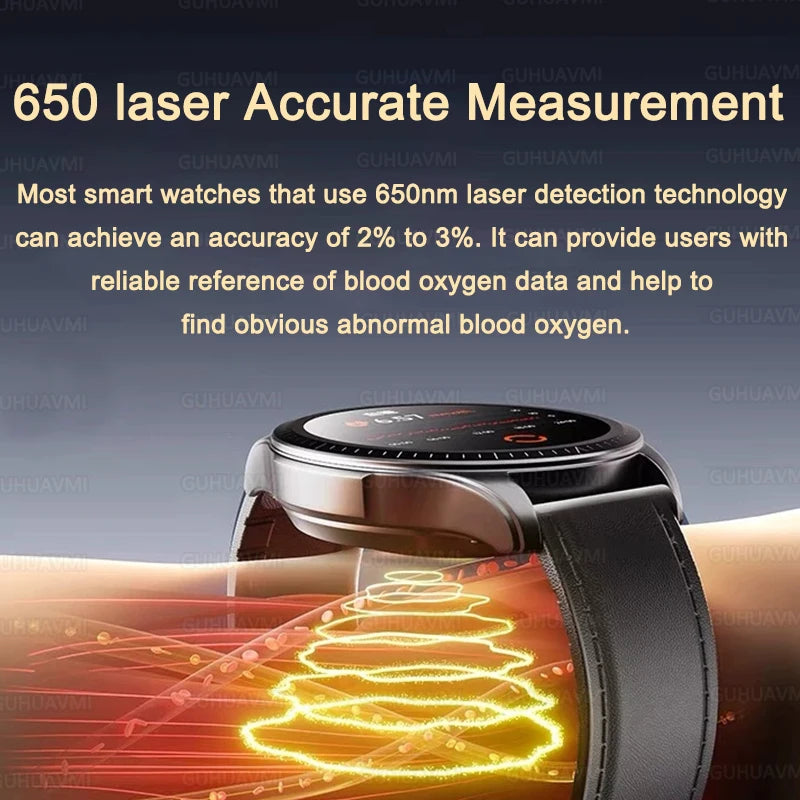 2025 New Nursing Grade Smart Watch ECG+PPG Blood Lipid Blood pressure Uric Acid HD Bluetooth Call Clock Health Smart Watch Men