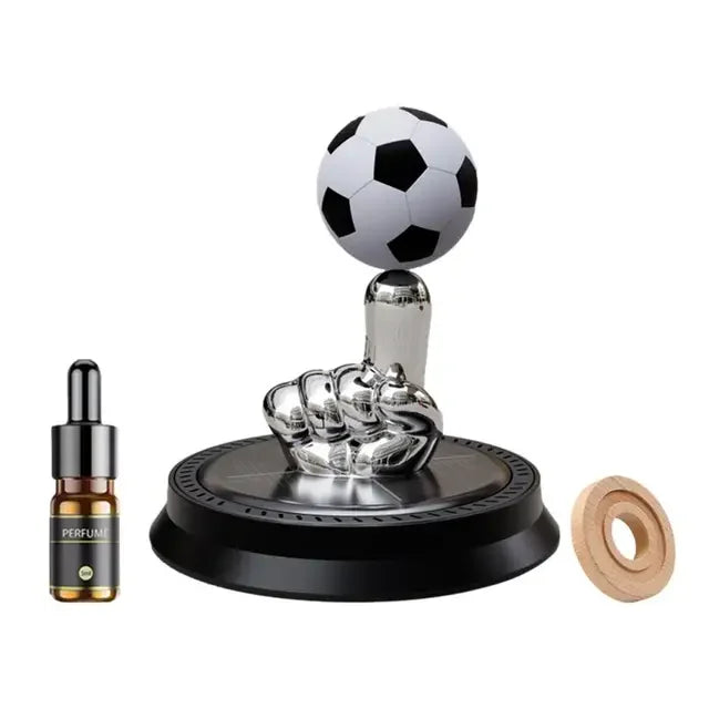 Solar Car Fragrance Finger Football Car Air Freshener Automatic Rotating Floating Ball Auto Interior Home Aromatherapy Diffuser