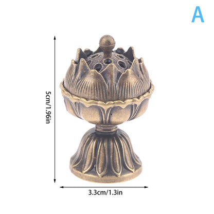 Brass Incense Burner,Metal Aromatherapy Holder,Unscented,Ideal For Yoga Meditation,Bedroom Ambiance,Home Decor
