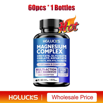 Magnesium Complex Supplements-Memory,Bone & Promotes Brain Health, Sleep Support,Muscle Relaxation,Stress & Anxiety Relief