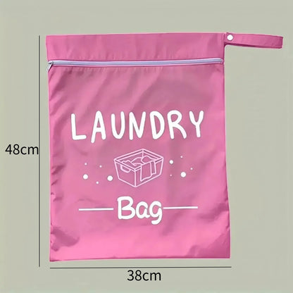 Travel Laundry Bags with Zip, Waterproof Laundry Bag Travel, Reusable Wet Bag with Zip, Waterproof Laundry Bag for Fitness