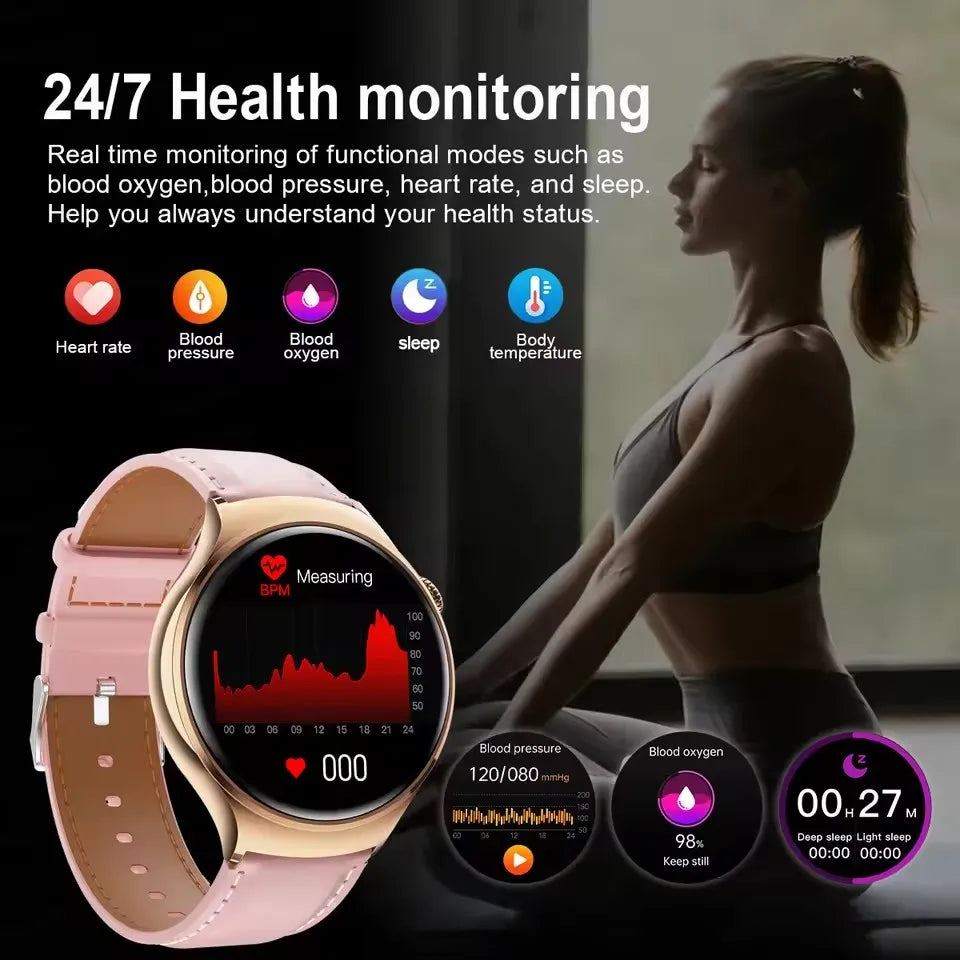 2026New Smart Watch Women 1.43"Ultra-thin AMOLED HD Screen Sport Fitness Bracelet Custom Watch Face Voice Call Ladies Smartwatch