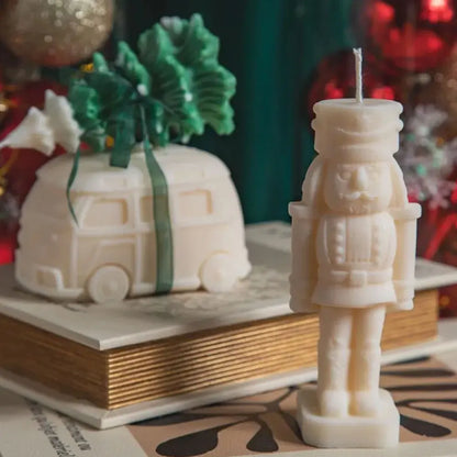 Christmas Tree Car Silicone Aromatherapy Candle Mold 3D Cedar Bus Shape DIY Plaster Resin Making Tool Handmade Party Favor Decor