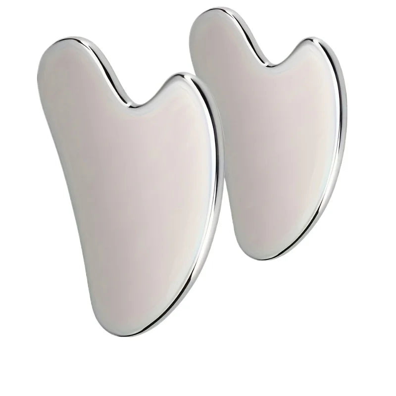 Premium Stainless Steel Facial Scraper - Lymphatic Drainage Face Tension, and Relaxation, Durable Metal Tool for Face and Body,