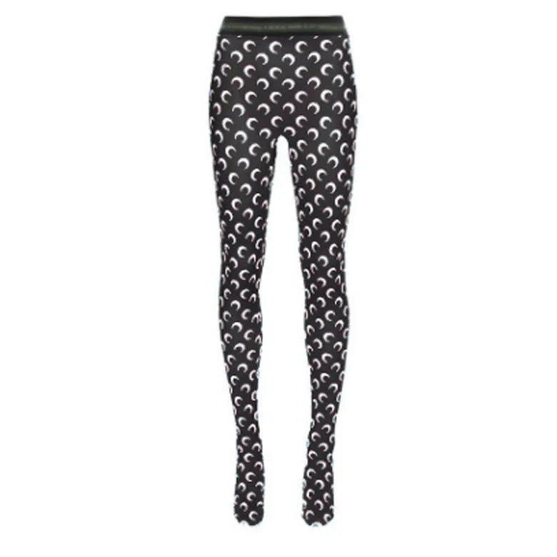 Moon Print Sports Leggings Trousers Elastic Slimming Casual Wear Outdoor Indoor ular Long Pants Thin Material Fem