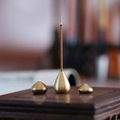 Brass Portable Craft Temples Buddhism Incense Stick Holder Home Decoration Sandalwood Coil Base Incense Base