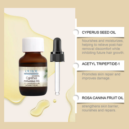 OUHOE Hair Removal Care Oil Inhibit Hair Growth Gentle Formula Nourishing Skin Make Softer Hydrated Suit for Postoperative Care
