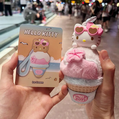 New Hello Kitty Summer Series Blind Box Sanrio Plush Aromatherapy Custom Mystery Surprise Boxes Pendant Doll Toy Gift Keychain