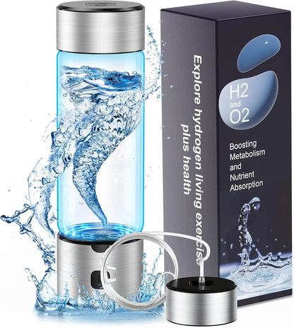 Hydrogen Water Bottle, SPE/PEM Technology Up to 1600PPB Hydrogen  Generator,  for Home, Office, Travel and Fitness Drinking