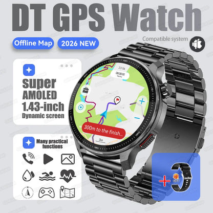 New Outdoor Adventure Tactical Smart Watch Built-in GPS Offline Map 4GB RAM Compass Altimeter Men Fitness Exercise Smart Bracele