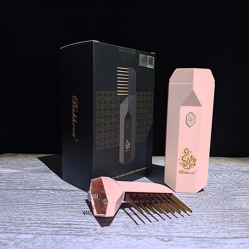 Newest Electric USB Portable Incense Burner Muslim Aromatherapy Device Dukhoon Arabic Bakhoor Burner With Comb Set