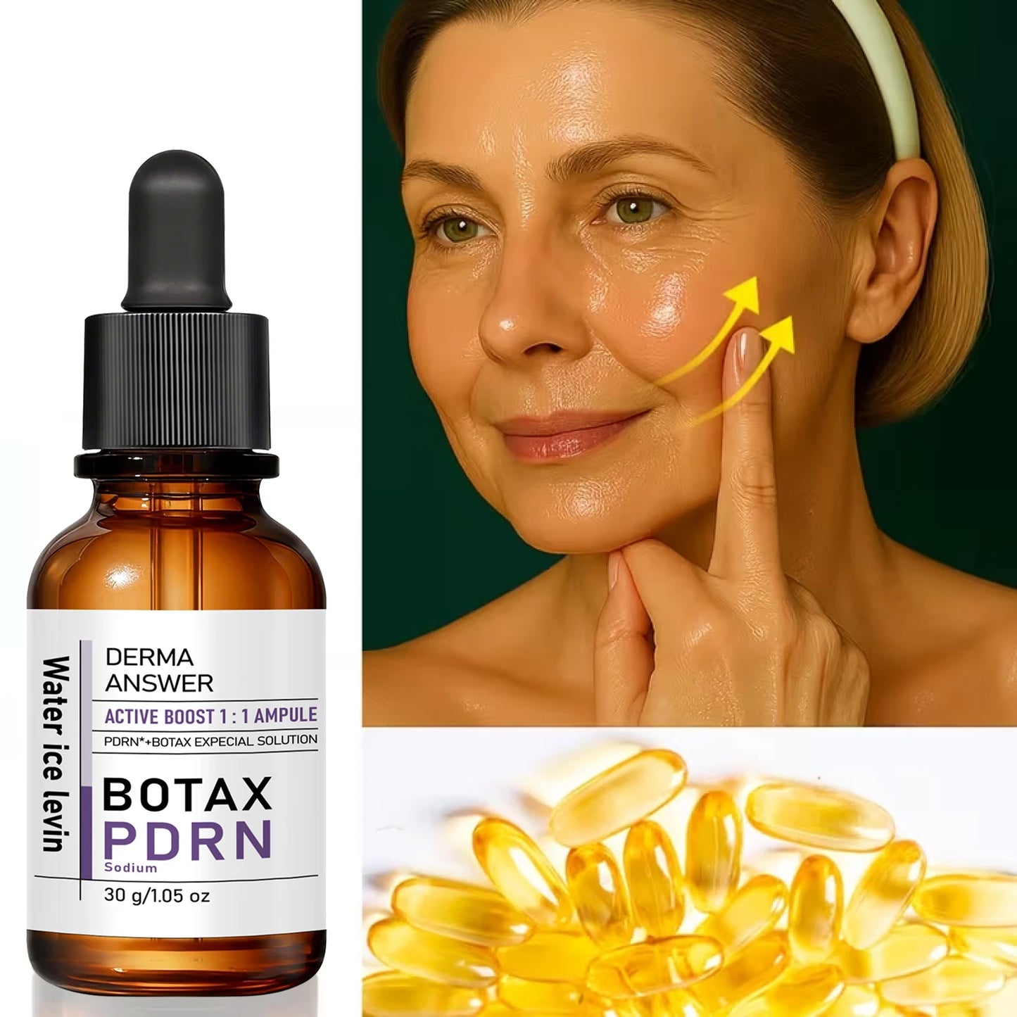 Hyaluronic Acid & Vitamin C Face Oil with Niacinamide - Moisturizing Firming Brightening Ampoule Facial Oil for All Skin Types