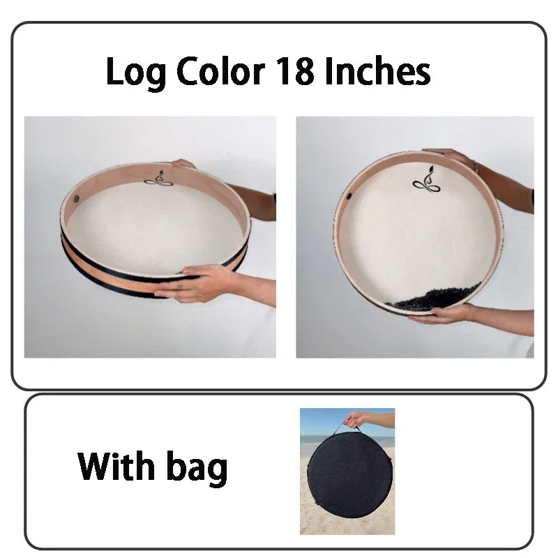 Wave Drum Sound Healing Professional Yoga Meditation Sheepskin Drums Spiritual Relaxation Massage Tambourine Musical Instrument
