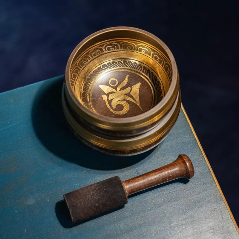 Yoga Meditation Singing Bowl Relaxation Sleeping Sound Bowl Tibetan Handmade Copper Singing Bowls Therapy Percussion Instruments