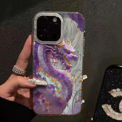 Purple Dragon Phone Case For iPhone 17 17 pro 16 15 Pro Max 17air 14pro 11 13 12promax  xr xsmax  Cover