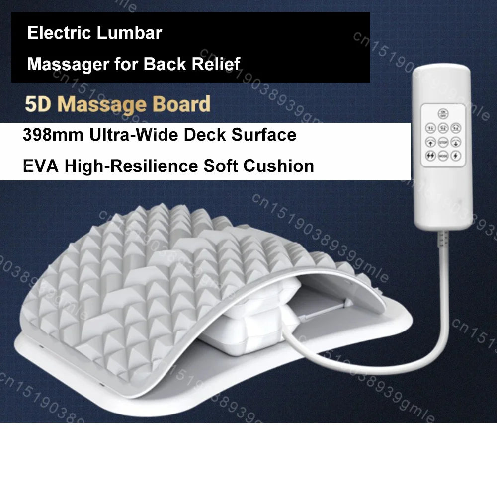 Electric Back Massager Stretch Lumbar Support Relaxation Spine Pain Relief Lower Traction Corrects Waist Multi-Level Adjustable