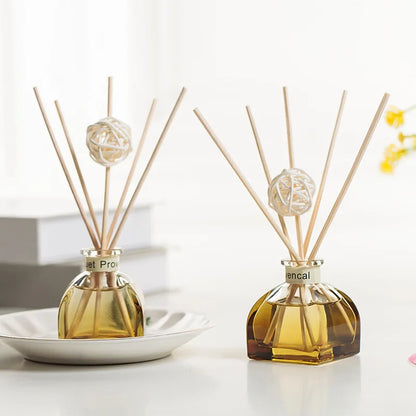 50ml Reed Diffuser Sets Jasmine Lavender Fireless Rattan Aromatherapy Rose Essential Oil with Fragrant Expanding Stick Suit