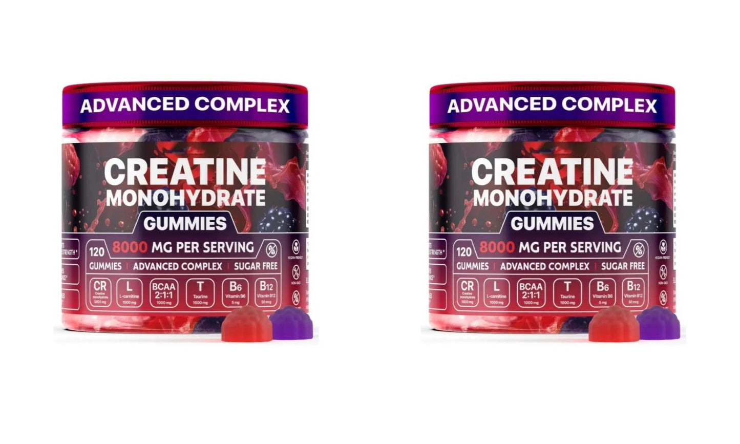 Creatine Monohydrate Gummies And Vitamins NEW 8000 mg SUGAR FREE
