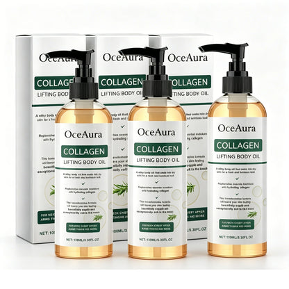 OceAura Collagen Body Oil Firming Lifting Whole Body Skin Deep Hydration Moisturizing Refreshing Rosemary Lift Body Oil Dry Skin