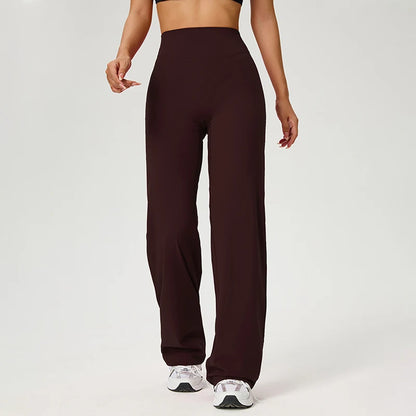 TRY TO BN Straight Leg Yoga Pants Women's High Waisted Tummy Control Buttery Soft Naked Feel Gym Fitness Running Workout Bottoms