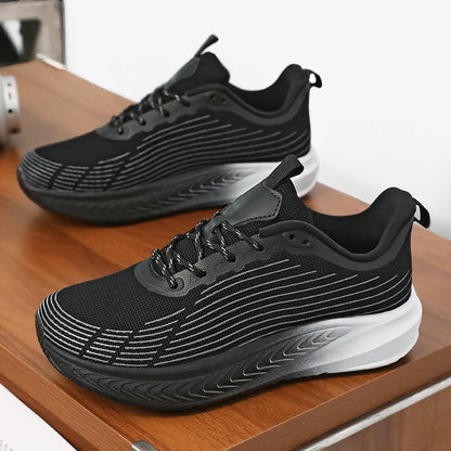 Men's Plus Size Sneaker Big Head Mesh Wide Palm Shoes Outdoor Knitted Breathable Running Fitness Shoes Driving Footwear