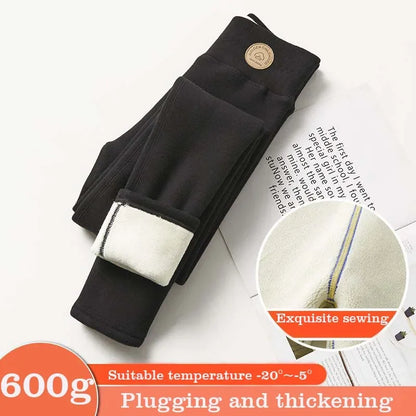 Women Leggings Autumn Winter Velvet Thickened Cotton Female Legging High Waist Solid Casual Fleece Warm Tights Pants Women