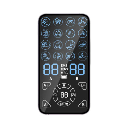 Pain Relief TENS Unit EMS Massager - Professional Muscle Stimulator For Back Shoulder Neck Relief Fitness Recovery