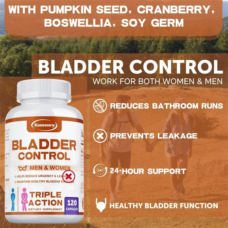 Bladder Control Supplement - Reduce Urinary Frequency and Urgency, Improve Urination, Prevent Leakage, Healthy Function